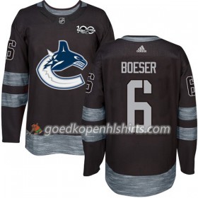 Vancouver Canucks Brock Boeser 6 1917-2017 100th Anniversary Adidas Zwart Authentic Shirt - Mannen